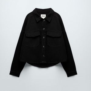 *** CROPPED POCKETS OVERSHIRT JEAN JACKET***
